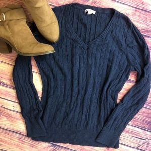 Merona Navy Blue Cable Knit Sweater *SALE ITEM